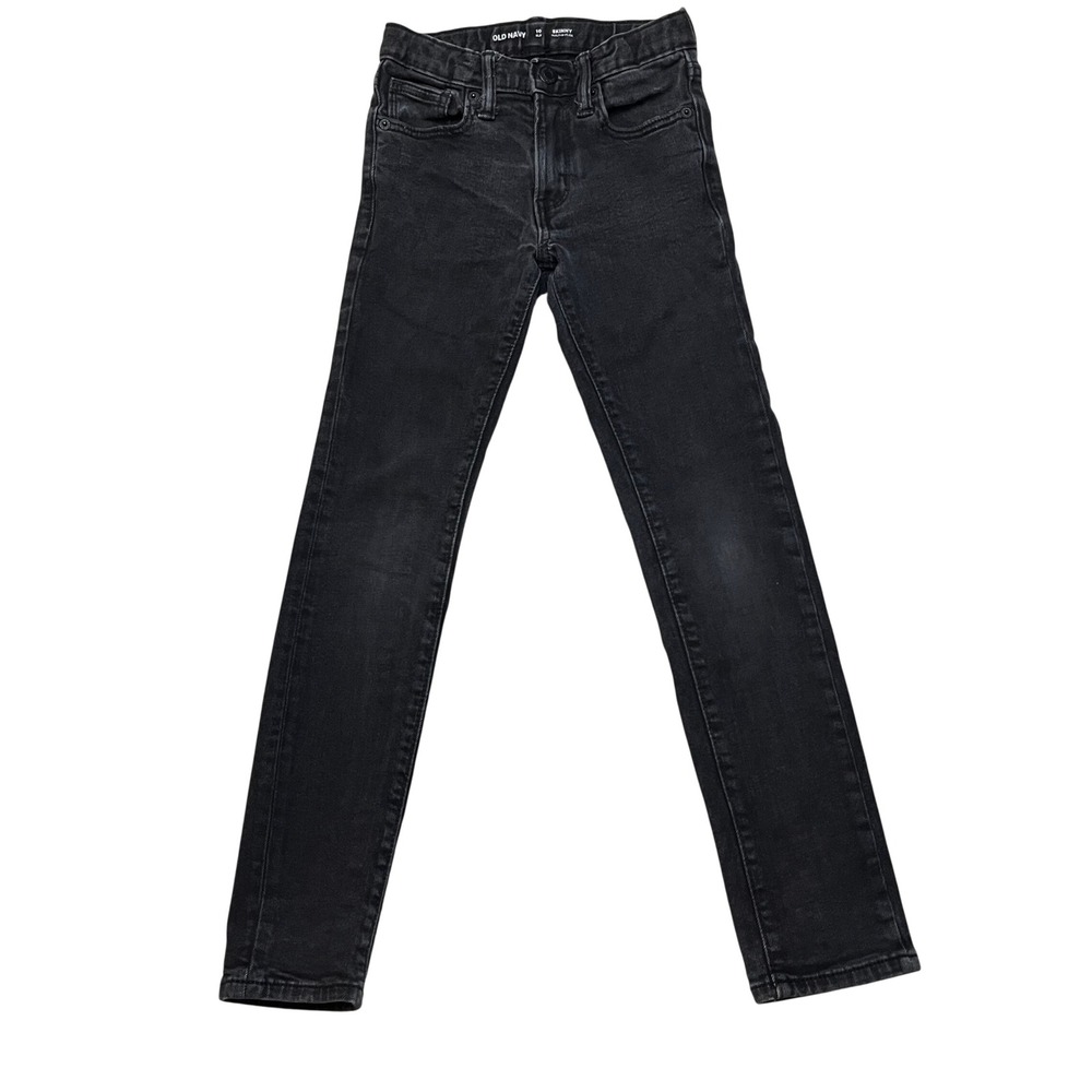 Old Navy Jeans Boys 10 Slim Black Built-In Flex Skinny Denim Pants 723742-00